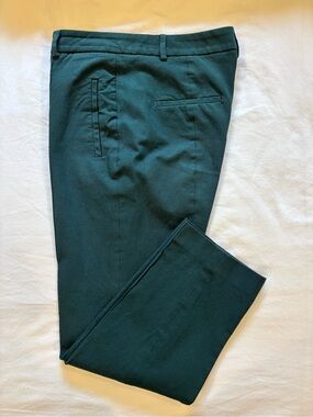 Judith & Charles | Teal Luxe Cotton Tapered Pant - Size 10